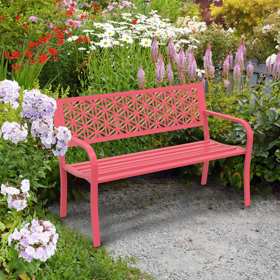 50 in. Metal Outdoor Bench (7 colors available)